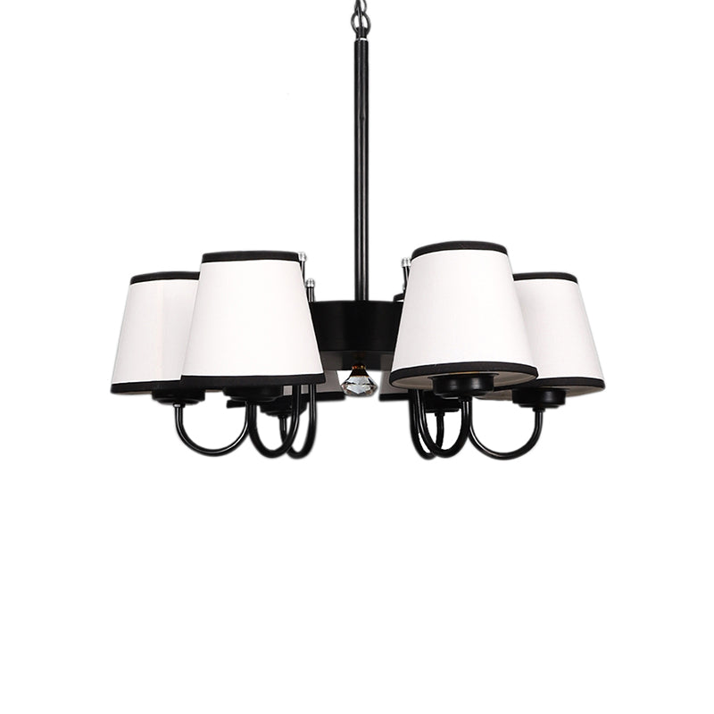 Ceiling Lamp - Viya Conical Chandelier - Black & White