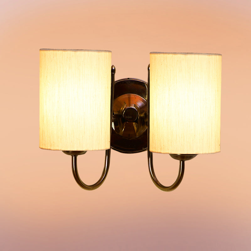 Wall Lamp - Veda Duo Cylindrical Wall Lamp - Off White