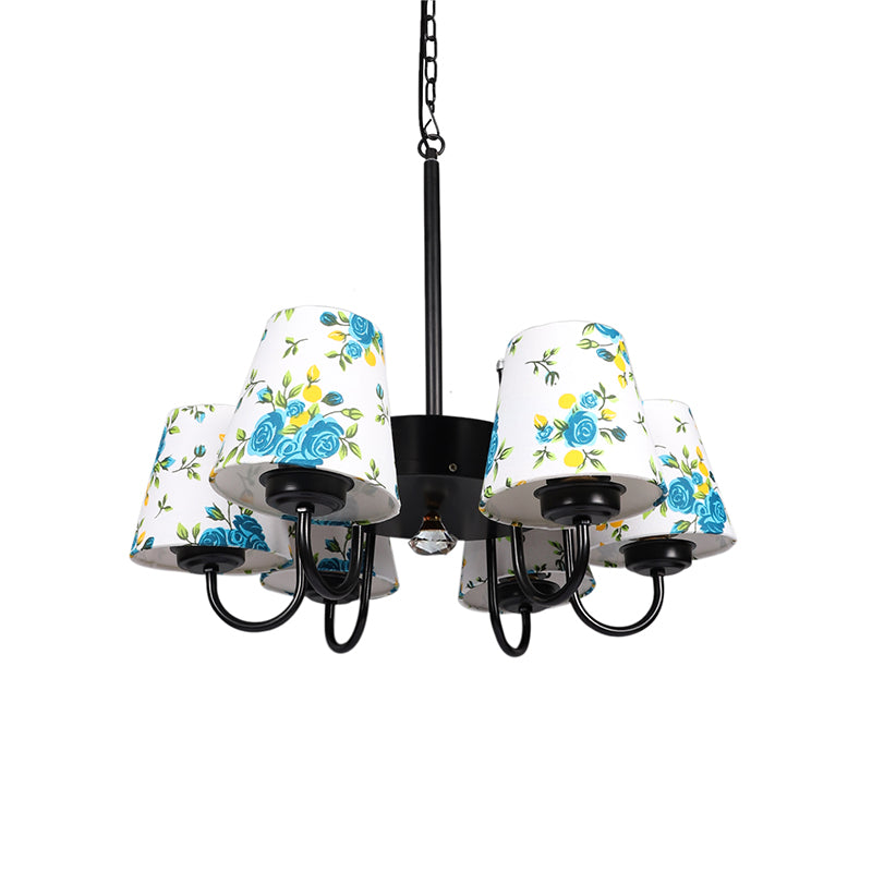 Ceiling Lamp - Blue Fleur Conical Viya Chandelier