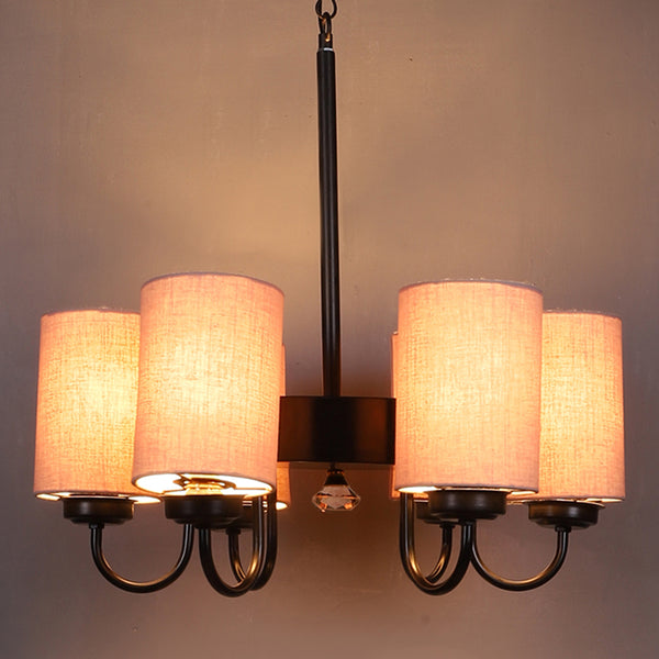 Buy Viya Cylindrical Chandelier - Grey Ceiling Lamp from Vaaree