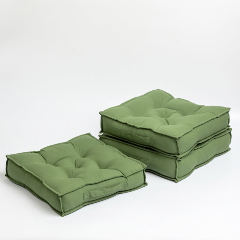 Buy Tara Floor Cushion (Light Green) - Set Of Three Floor Cushions from Vaaree