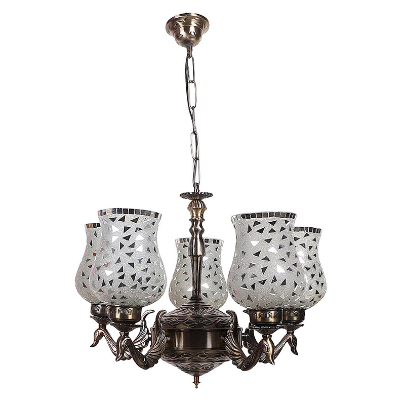 Ceiling Lamp - Asta Mayoora Mosaic Golden Antique Chandelier