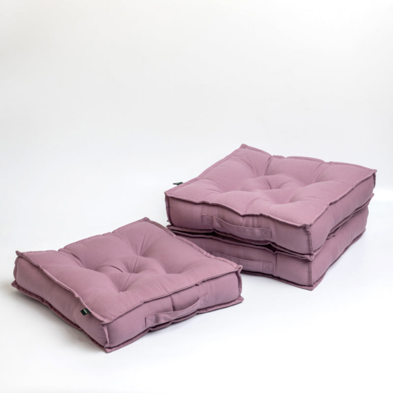 Buy Tara Floor Cushion (Lilac Purple) - Set Of Three Floor Cushions from Vaaree