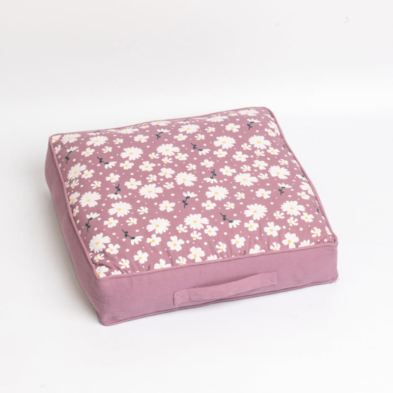 Floor Cushions - Shannon Floral Floor Cushion (Lilac Purple) - Set Of Two