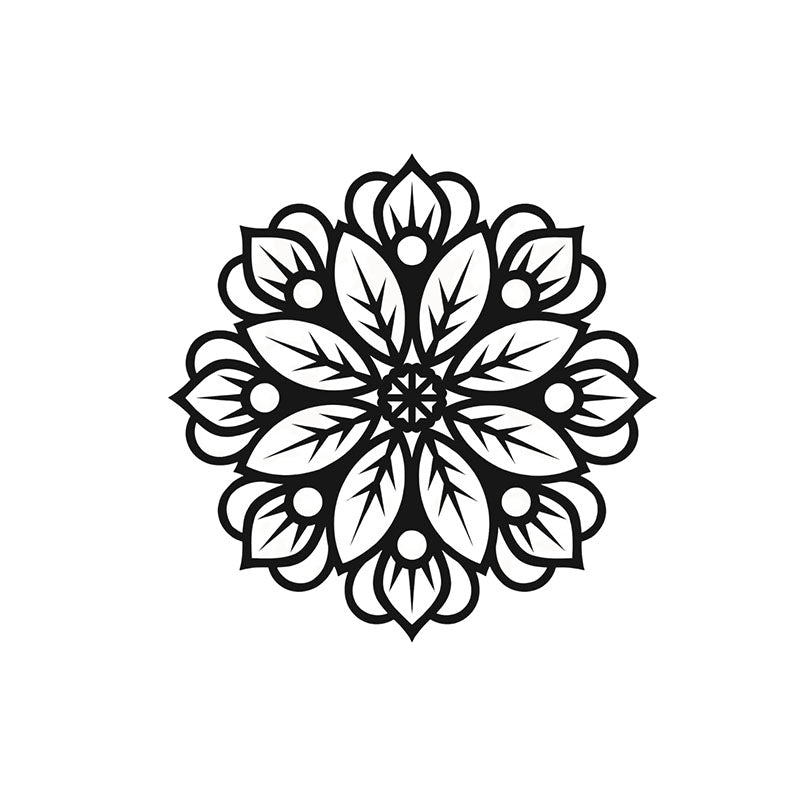 Buy Bloom Mandala Black Wall Art Wall Accents from Vaaree