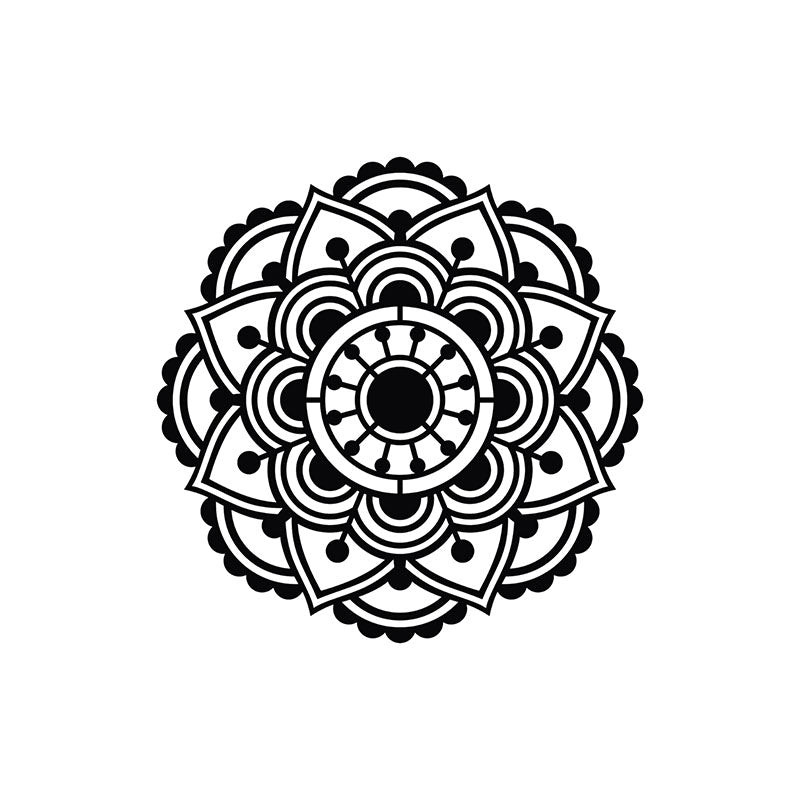 Wall Accents - Nelsa Mandala Black Wall Art