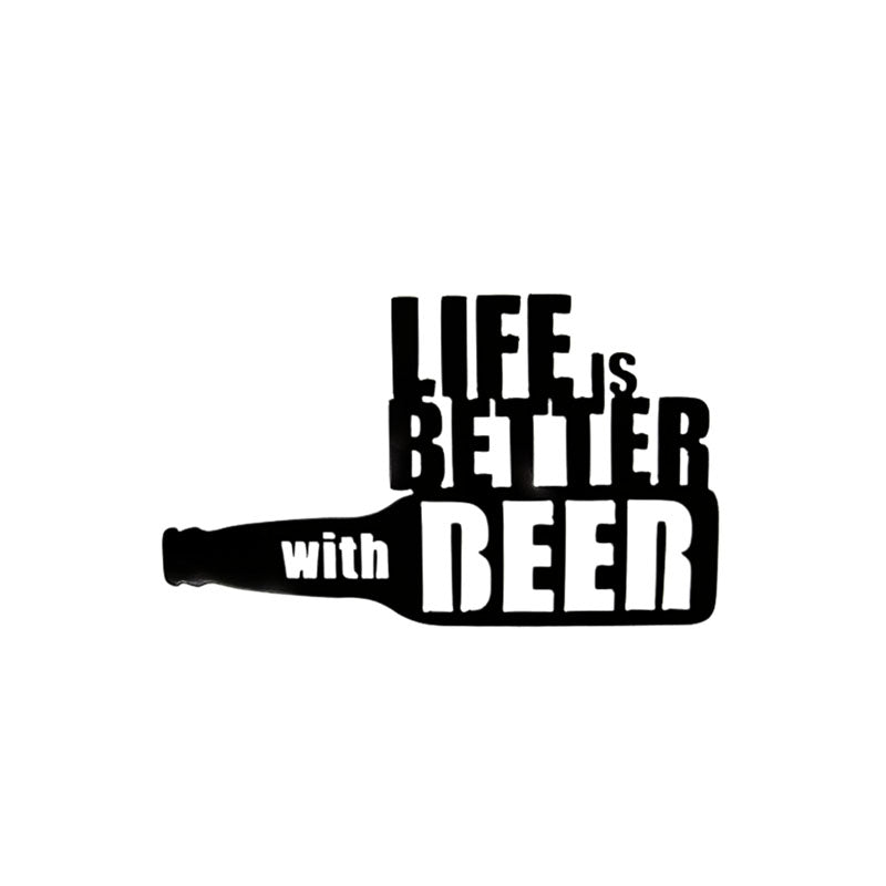 Wall Accents - Life Is Better With Beer Black Wall Art