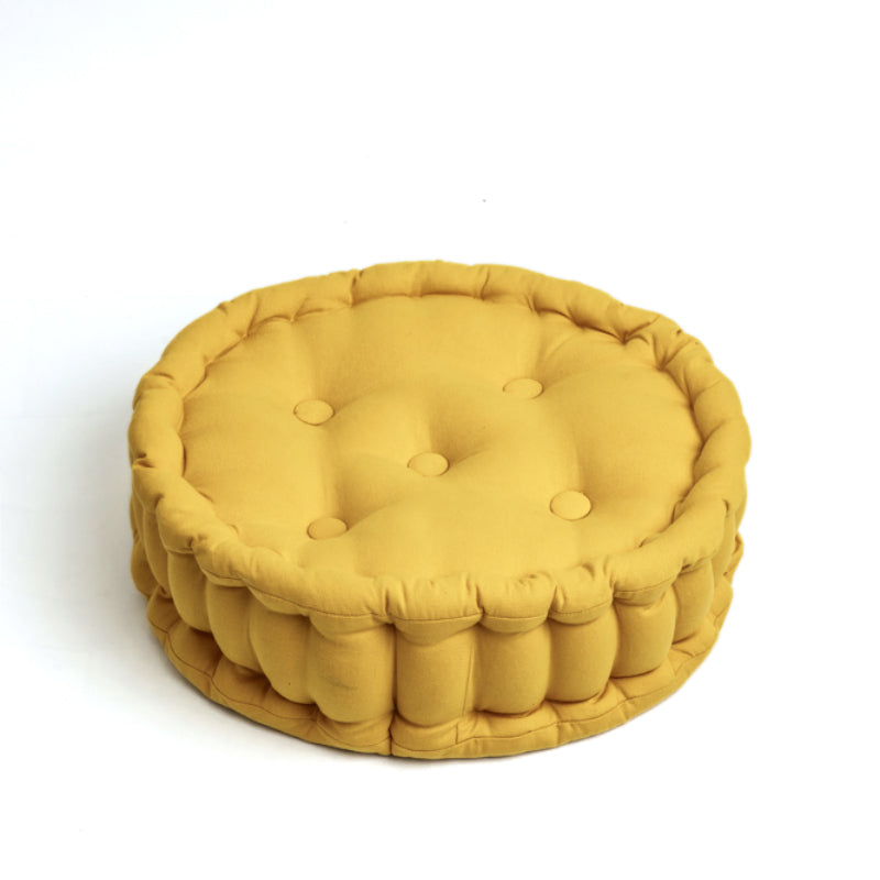 Buy Aidan Floor Cushion - Mustard Yellow Floor Cushions from Vaaree