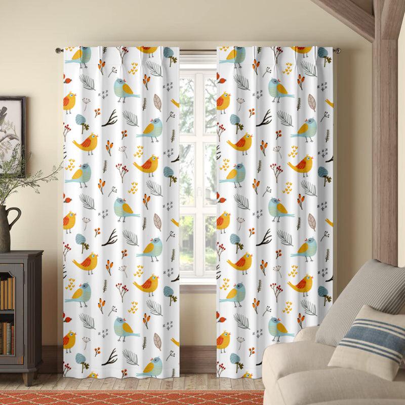 Buy Bird Paradise Double Pinch Pleat Short Width Curtain Curtains from Vaaree