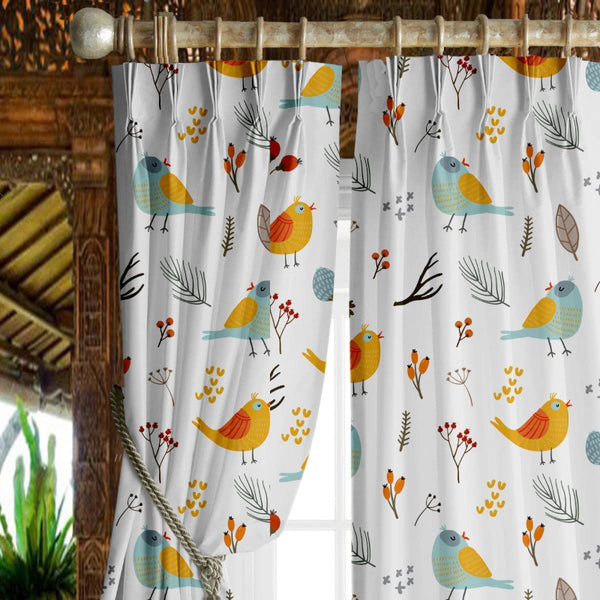 Bird Paradise Triple Pinch Pleat Medium Width Curtain