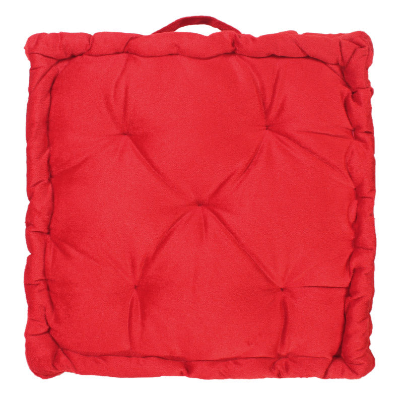 Buy Roe Velvet Floor Cushion - Red Floor Cushions from Vaaree