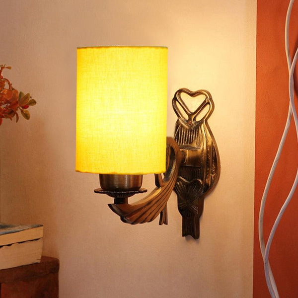 Buy Love Gleam Atva Cylindrical Wall Lamp - Yellow Wall Lamp from Vaaree