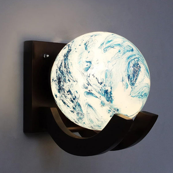 Buy Blue Globe Mosaic Wall Lamp Wall Lamp from Vaaree