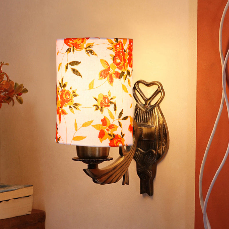 Wall Lamp - Love Gleam Atva Ibis Flora Cylindrical Wall Lamp