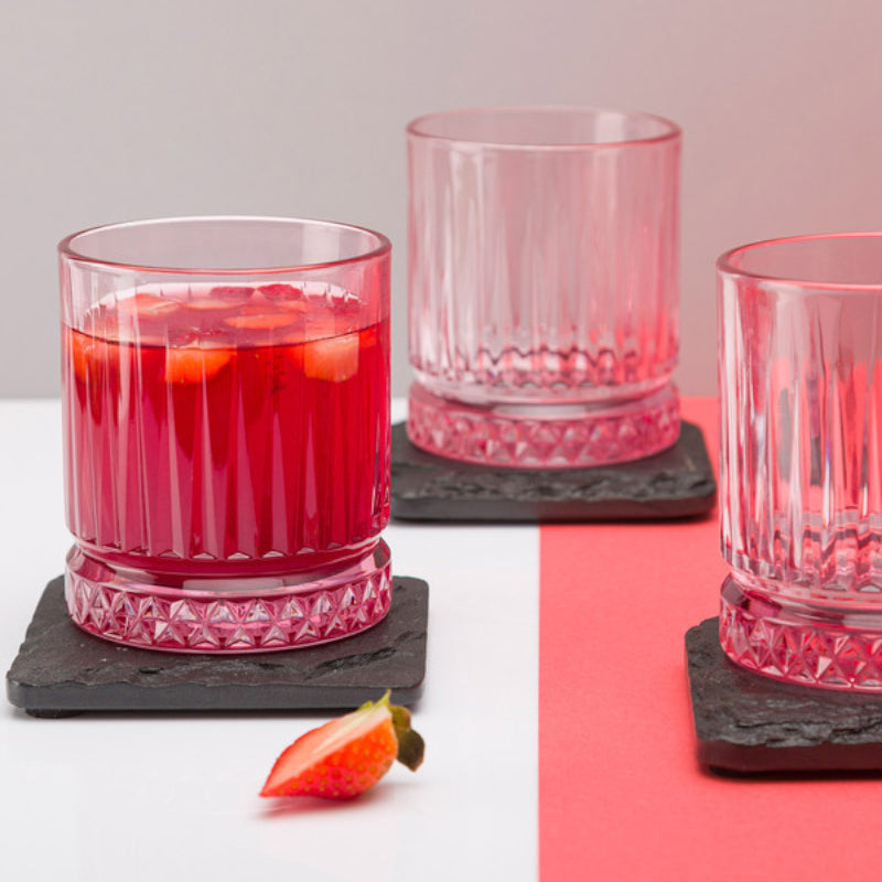 Drinking & Juice Glasses - Liara Tinted Glass (355 ML) - Set Of Four