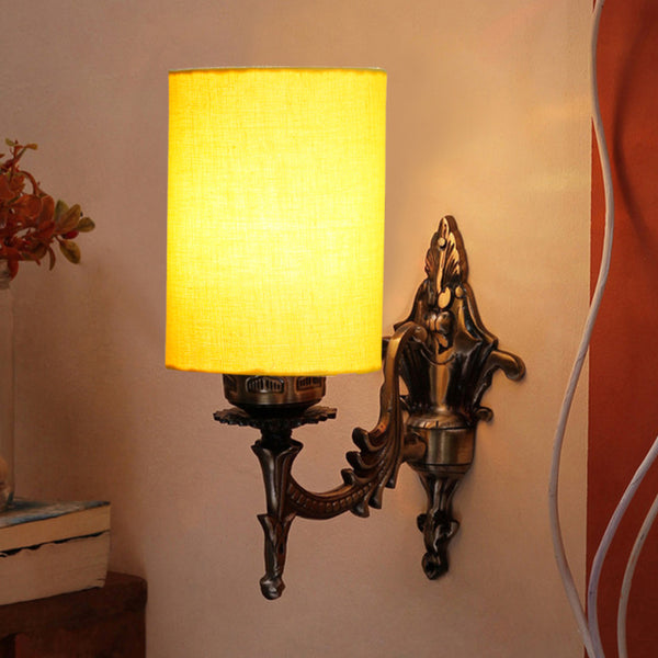 Buy Vista Edrel Cylindrical Wall Lamp - Yellow Wall Lamp from Vaaree