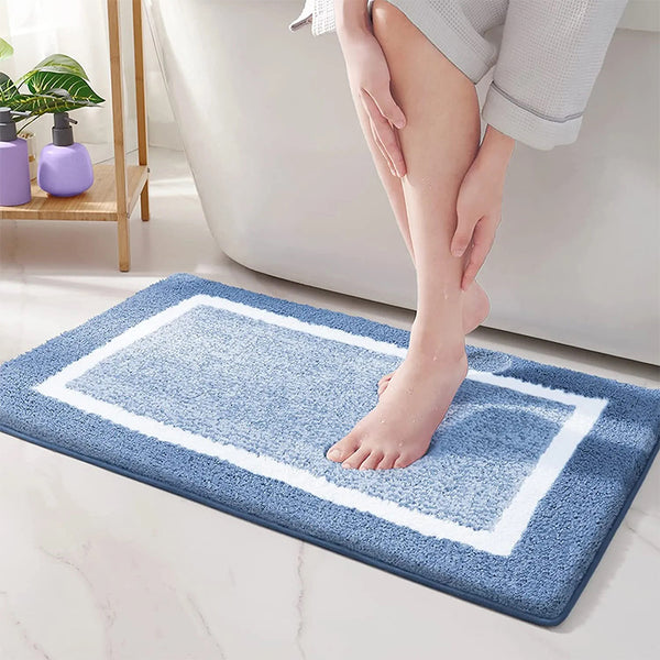 Buy Luxe Anti Skid Bath Mat - Light Blue Bath Mats from Vaaree