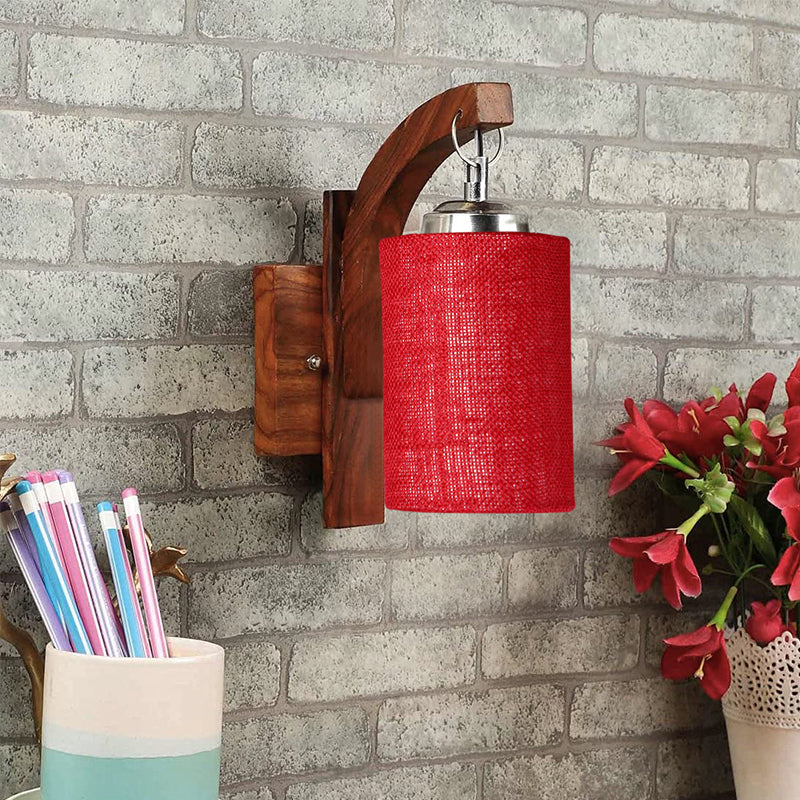 Wall Lamp - Forma Cylindrical Wall Lamp - Maroon