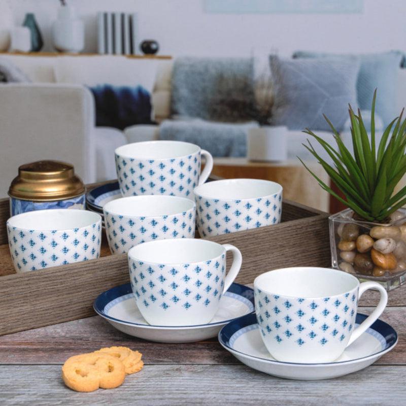 Buy Florogama Cup & Saucer (180 ML) - Set Of Four Tea Cup & Saucer from Vaaree