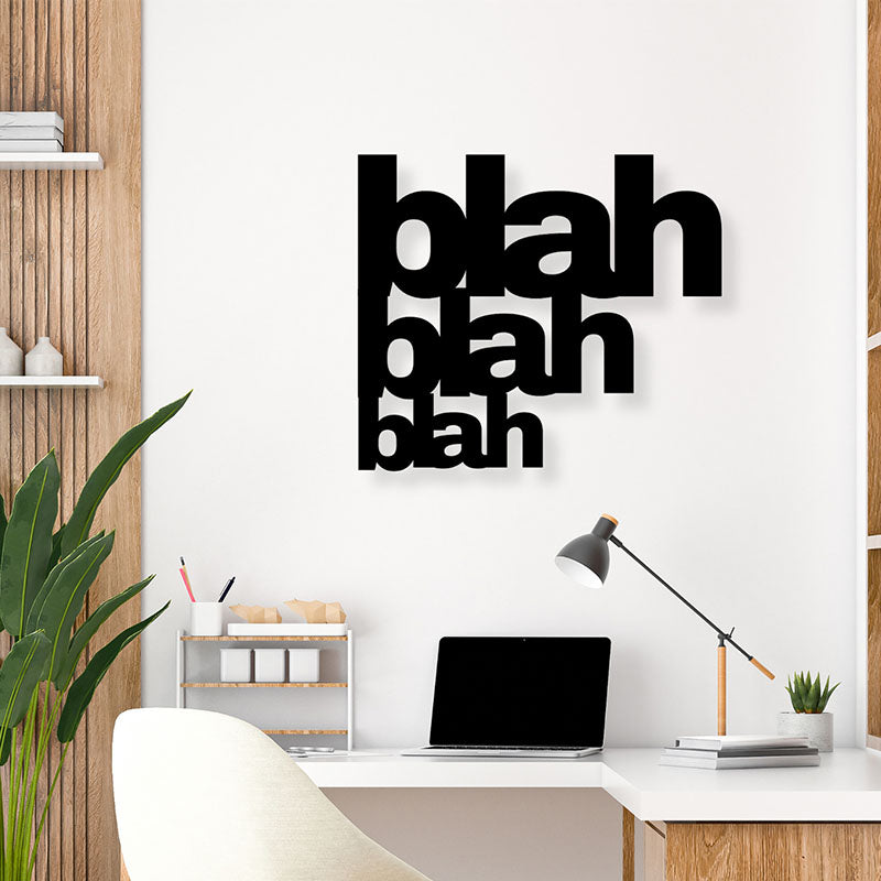 Wall Accents - Blah Blah Blah Typography Wall Art