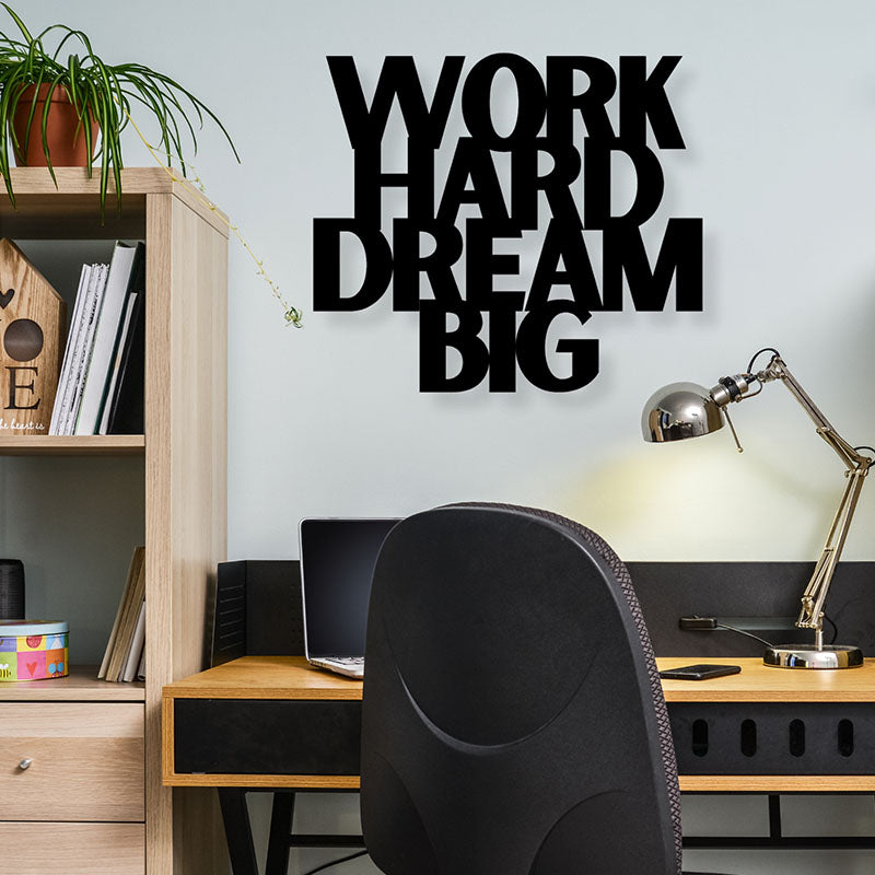 Wall Accents - Work Hard Typography Wall Art