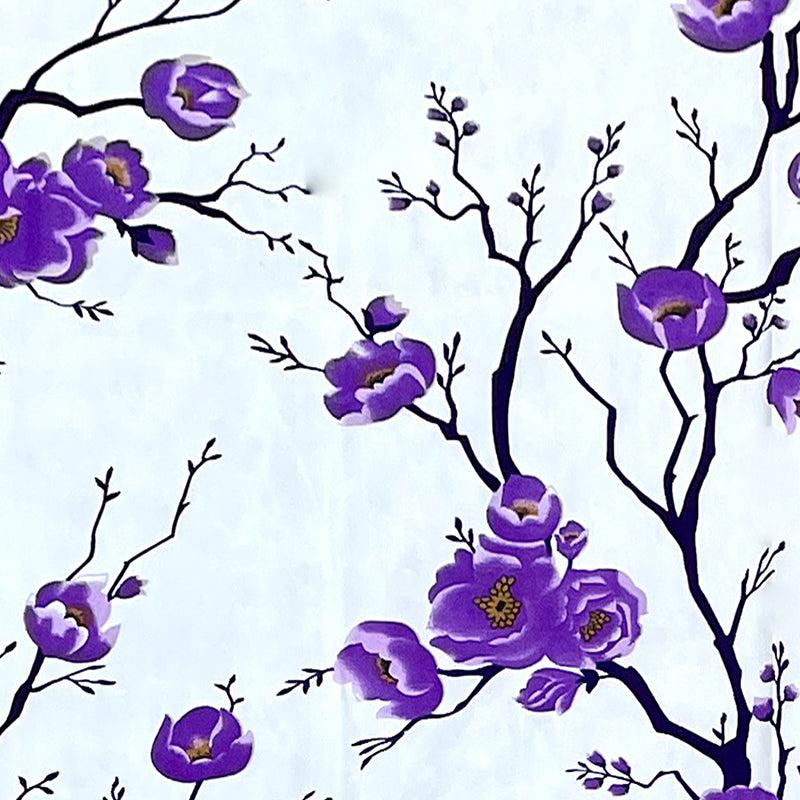 Buy Helio Floral Curtain (Purple) - Set Of Three Curtains from Vaaree