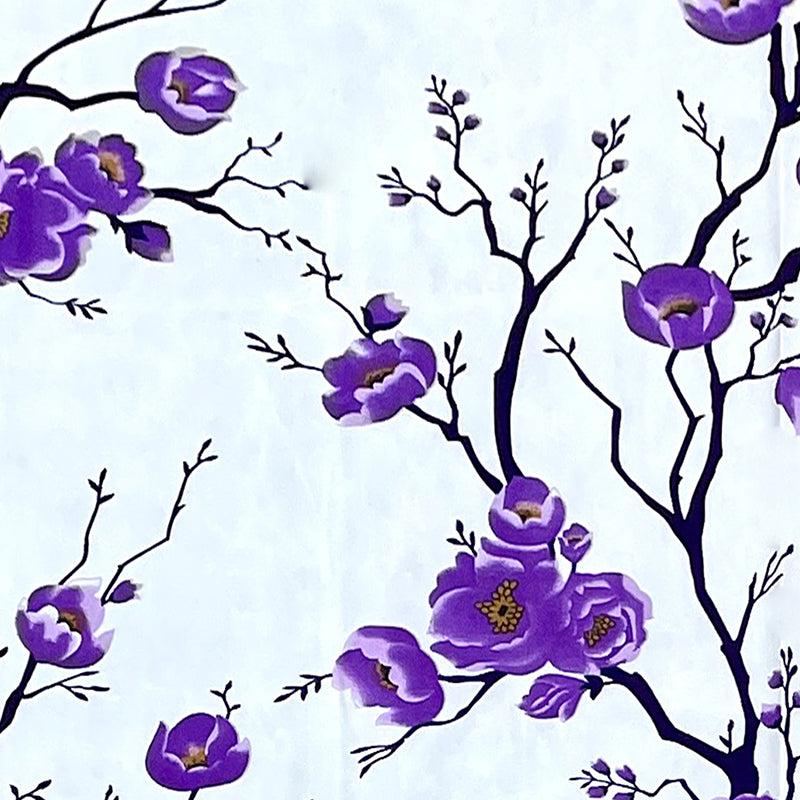 Buy Helio Floral Curtain (Purple) - Set Of Two Curtains from Vaaree