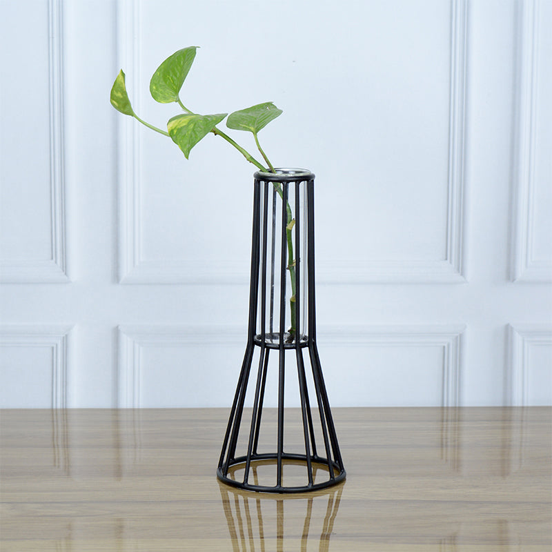 Buy Iara Test Tube Planter - Black Vase from Vaaree