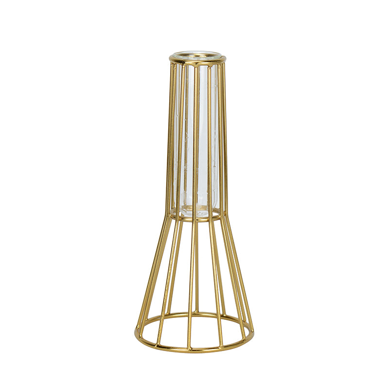 Buy Iara Test Tube Planter - Gold Vase from Vaaree