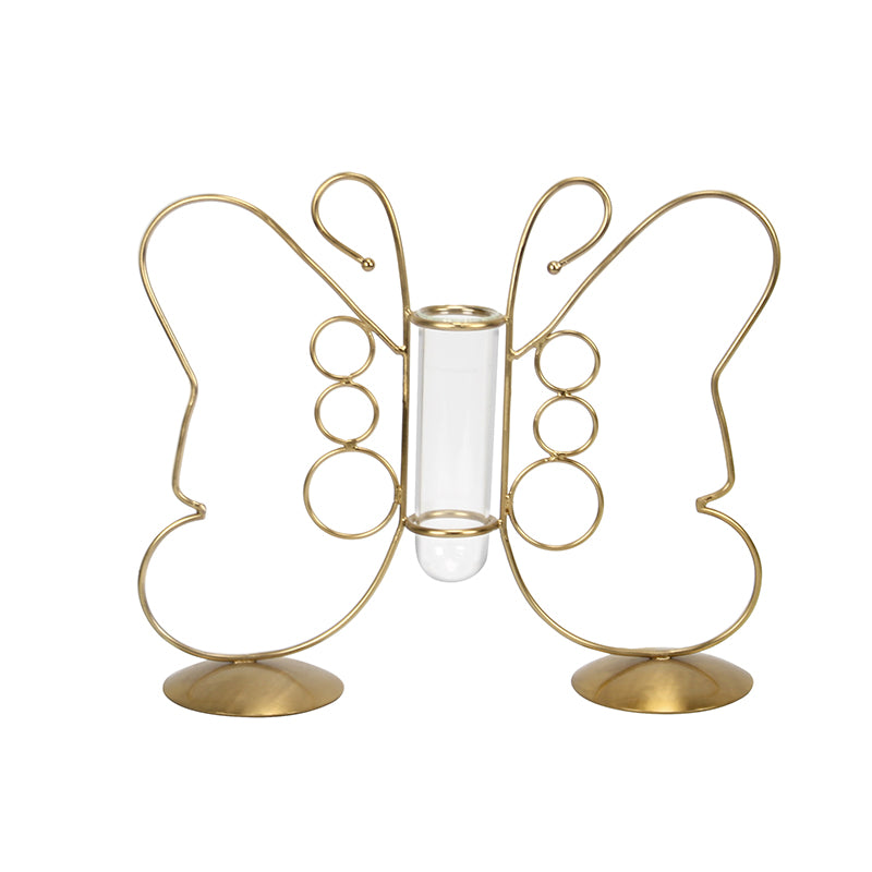 Vase - Nector Glow Test Tube Planter - Gold