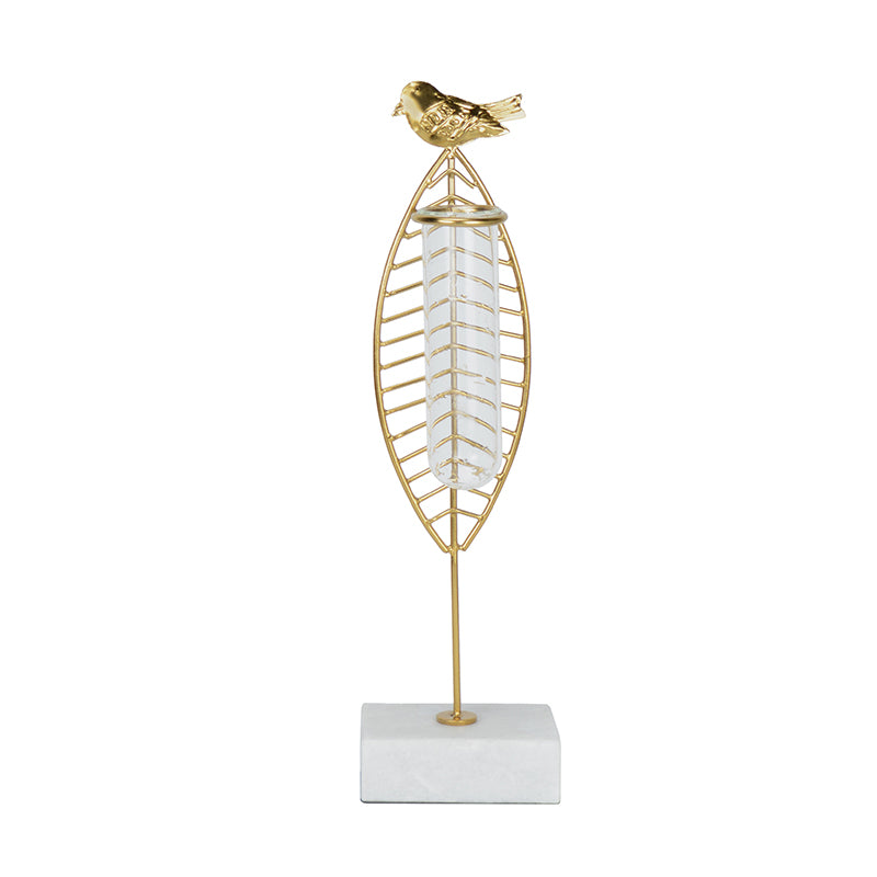 Buy Birdo Test Tube Planter - Gold Vase from Vaaree