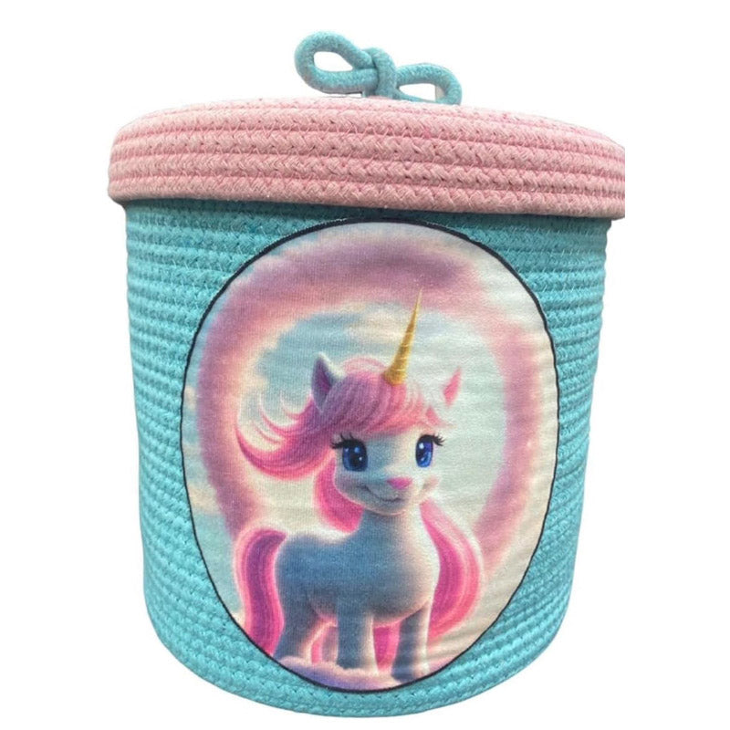 Buy Unicorn Wonder Natural Fiber Kids Storage Basket Storage Basket from Vaaree