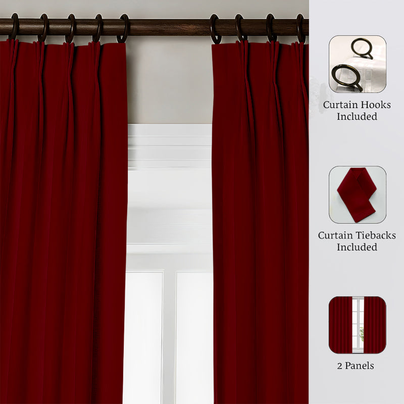 Buy Esme Tab Top Short Width Curtain - Burgundy Curtains from Vaaree