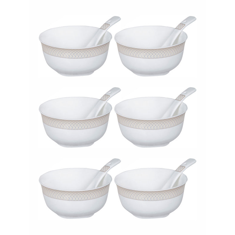 Bowl - Ariel Serving Bowl With Spoon (280 ML) - Twelve Piece Set