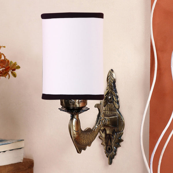 Wall Lamp - Ziada Stiva Cylindrical Wall Lamp - White & Black