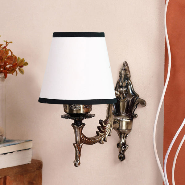 Buy Vista Edrel Conical Wall Lamp - White & Black Wall Lamp from Vaaree