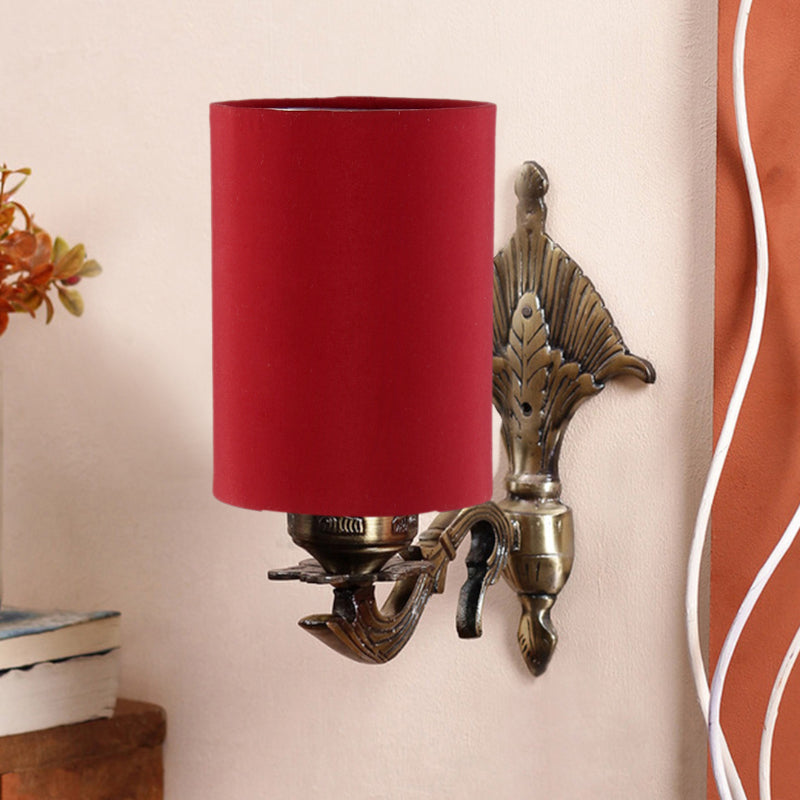 Wall Lamp - Magda Masique Cylindrical Wall Lamp - Red