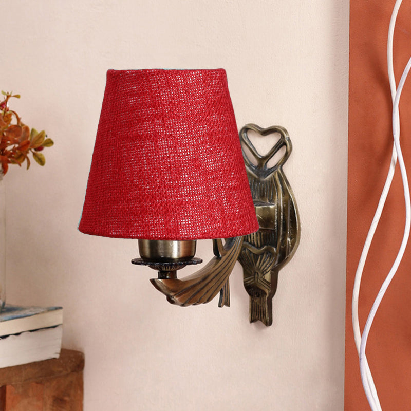 Wall Lamp - Love Gleam Atva Conical Wall Lamp - Maroon