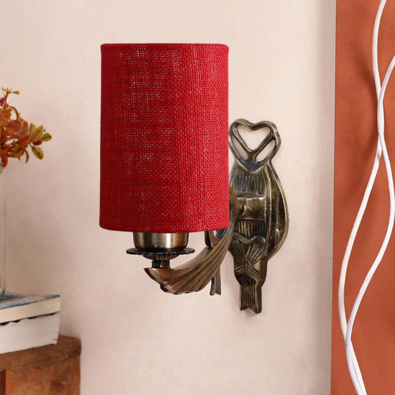 Wall Lamp - Love Gleam Atva Cylindrical Wall Lamp - Maroon