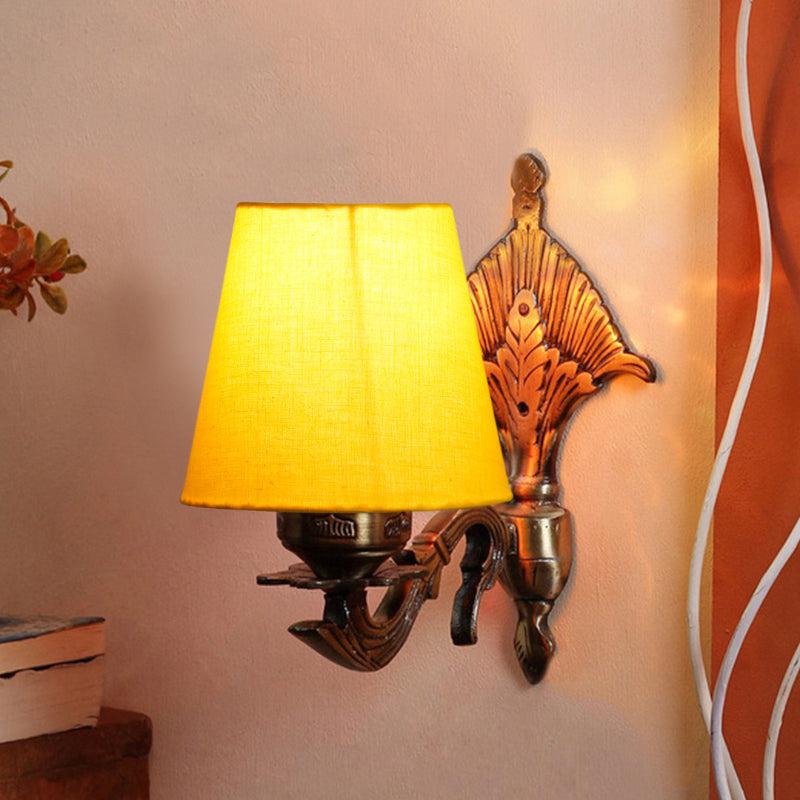 Buy Magda Masique Conical Wall Lamp - Yellow Wall Lamp from Vaaree