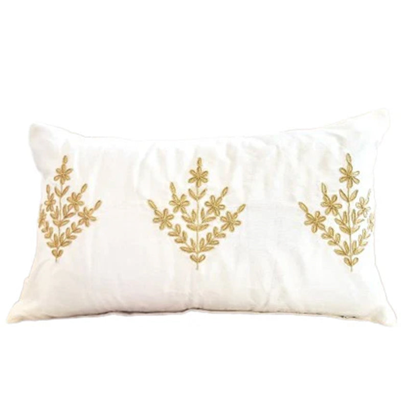 Buy Grandios Lumbar Cushion Cover - White Cushion Covers from Vaaree