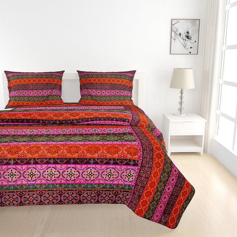 Buy Deva Striped Ethnic Bedding Set Bedding Set from Vaaree