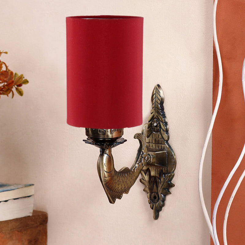 Buy Ziada Stiva Cylindrical Wall Lamp - Red Wall Lamp from Vaaree