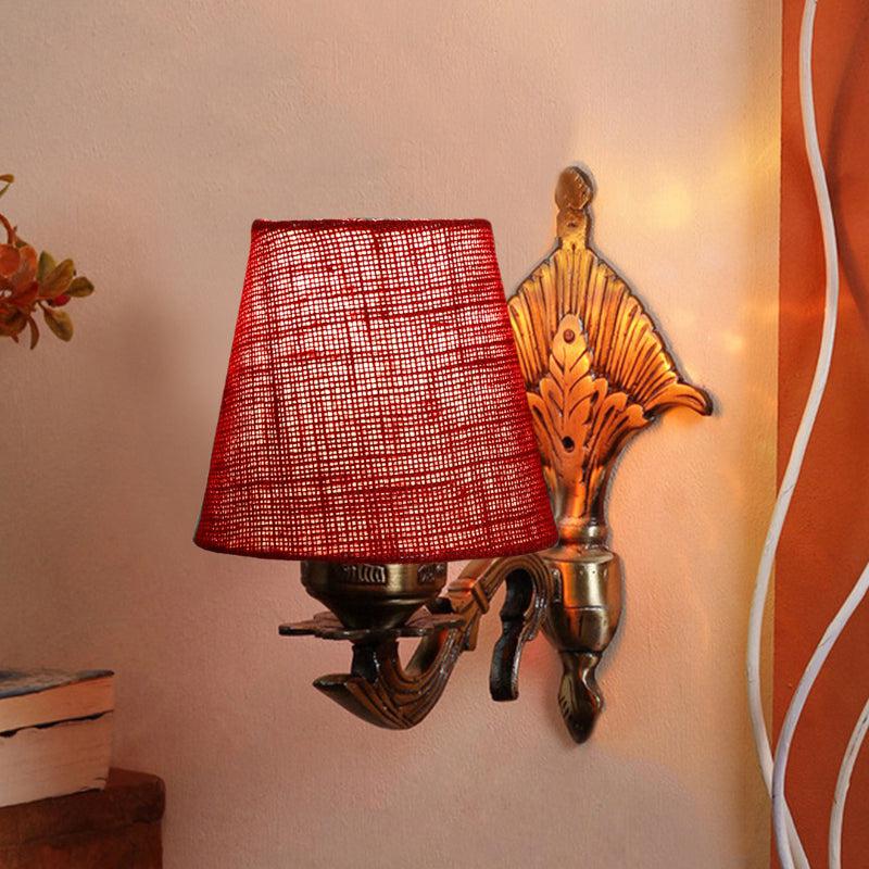 Buy Magda Masique Conical Wall Lamp - Maroon Wall Lamp from Vaaree