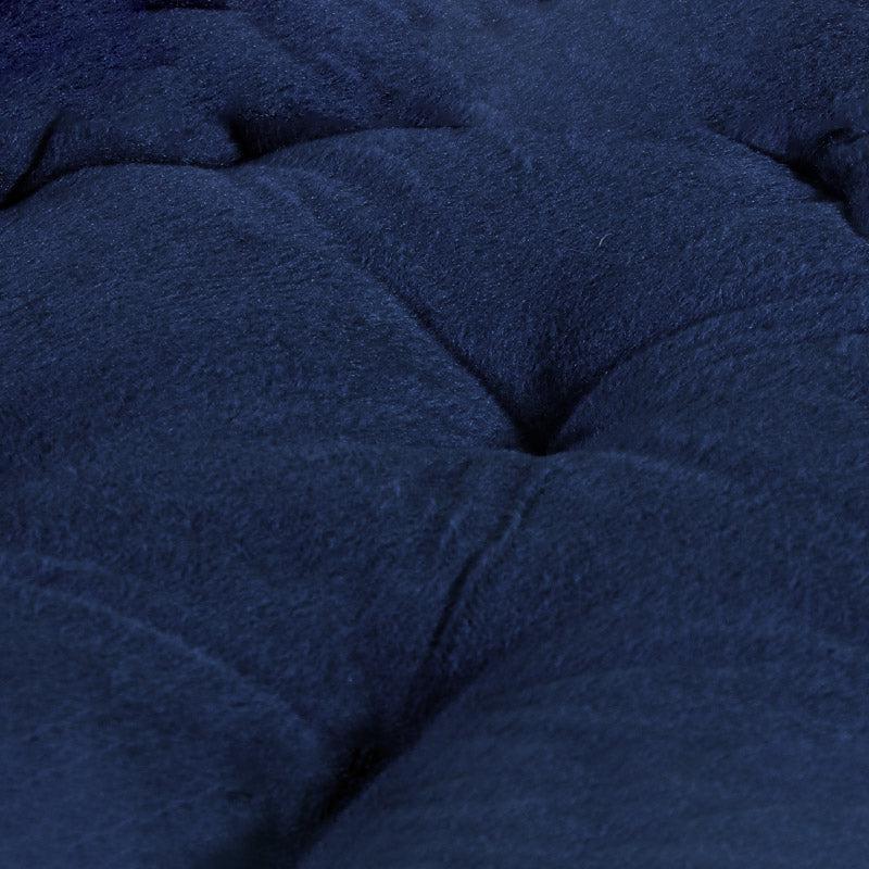 Floor Cushions - Roe Velvet Floor Cushion - Navy Blue