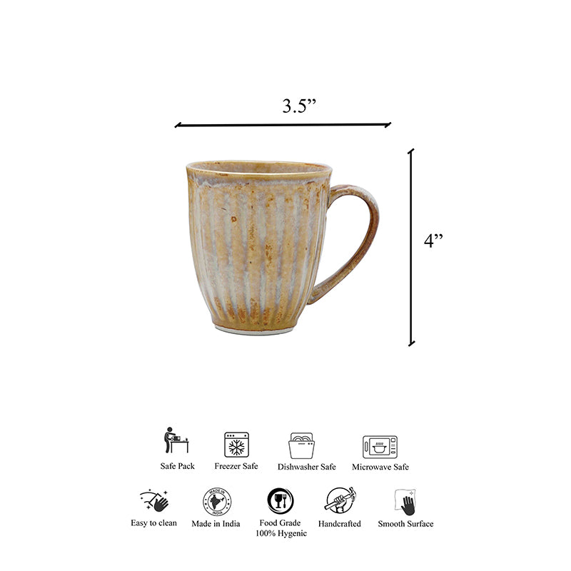 Buy Halta Ceramic Mug (Beige) - 300 ML Mug & Tea Cup from Vaaree