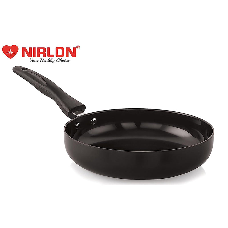 Buy Nirlon Frying Pan With Lid - 1100 ML/9 Inches Frying Pan from Vaaree