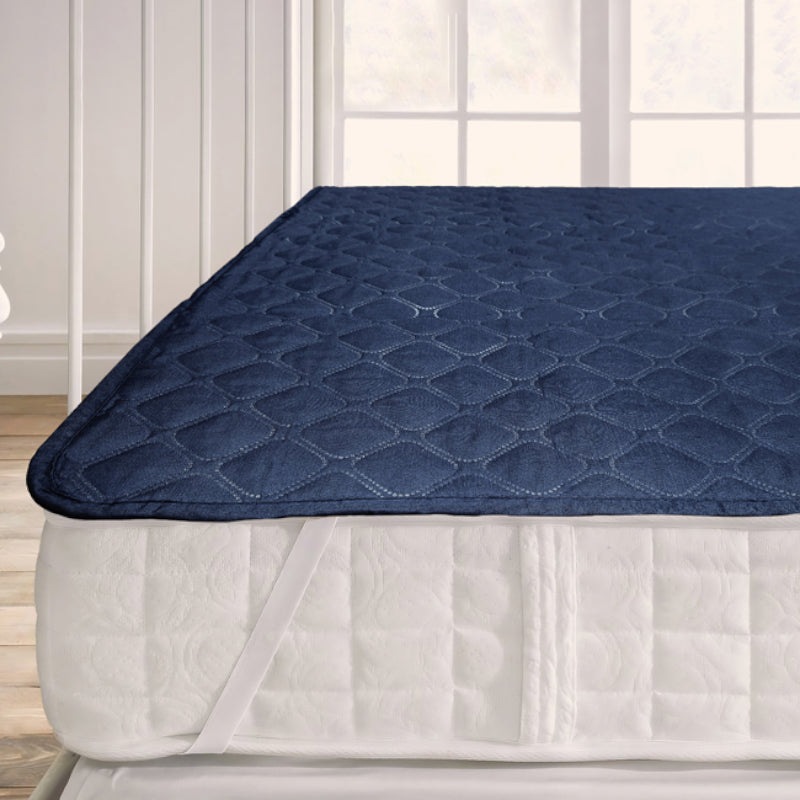 Buy Ivago Mattress Protector - Blue Mattress Protector from Vaaree