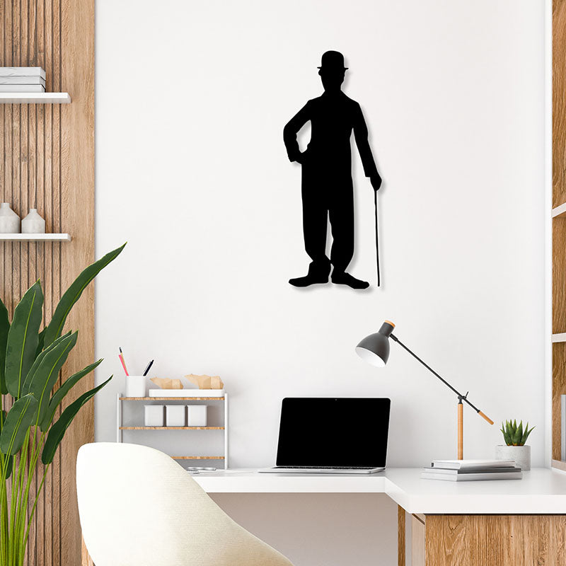 Wall Accents - Charlie Chaplin Black Wall Art