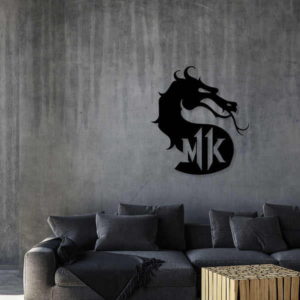 Wall Accents - Mortal Kombat Dragon Black Wall Art